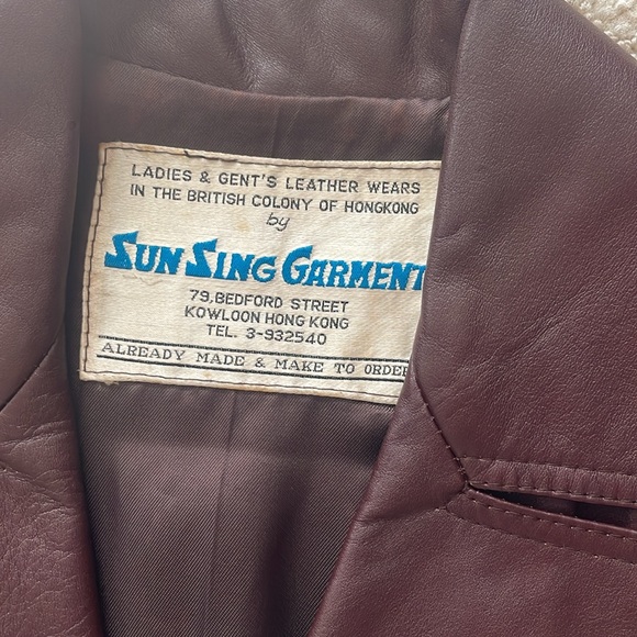 VINTAGE custom made leather jacket from Hong Kong. - Picture 4 of 5